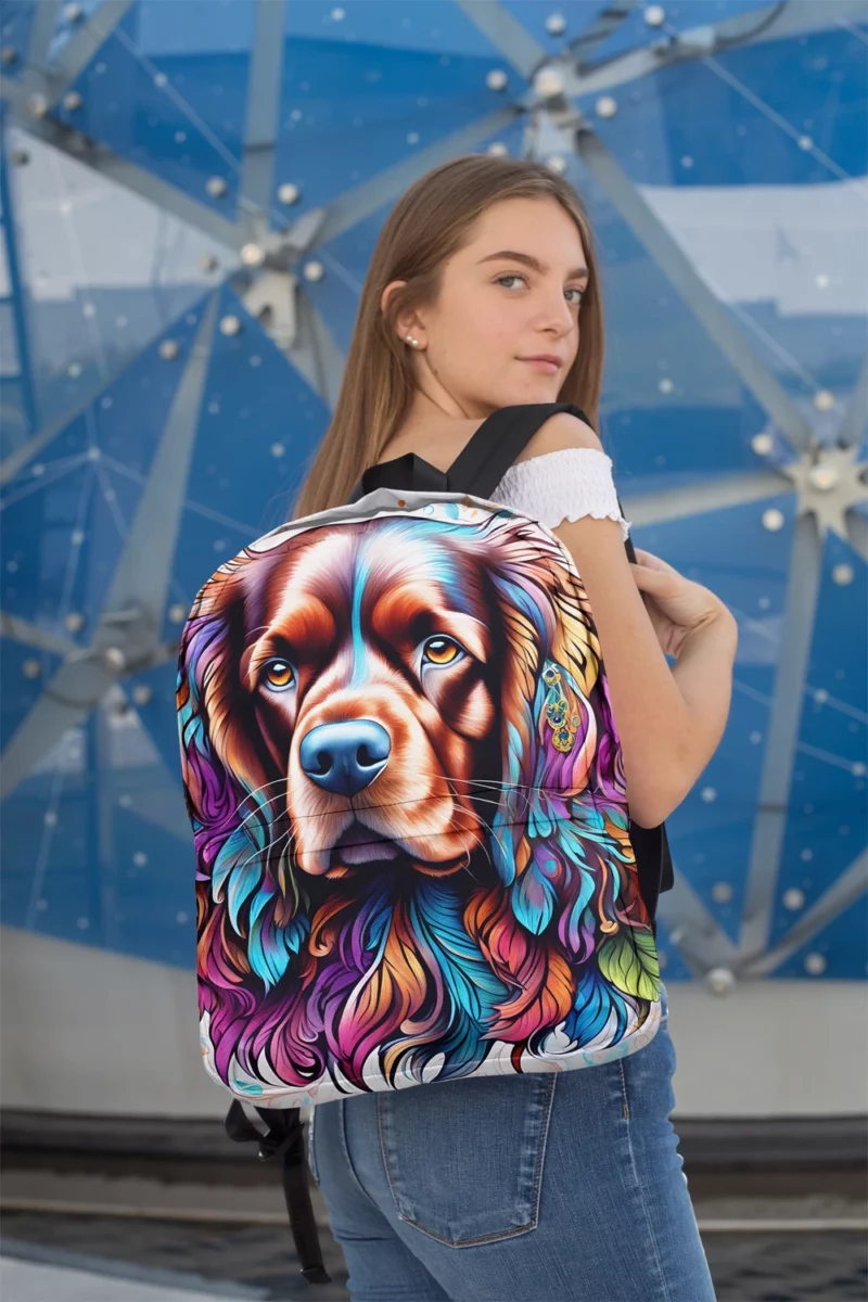 Energetic Wonder Sussex Spaniel Dog Breed Minimalist Backpack 2