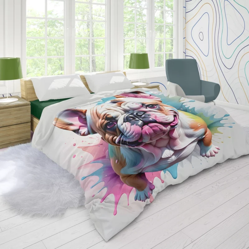 English Bulldog Dog Tenacious Companion Duvet Cover