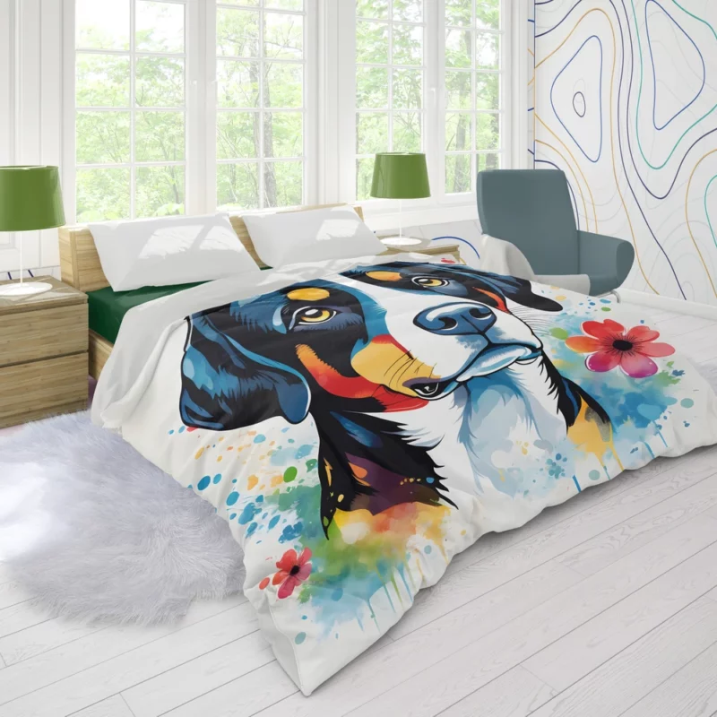 Entlebucher Mountain Dog Delight Teen Joyful Surprise Duvet Cover