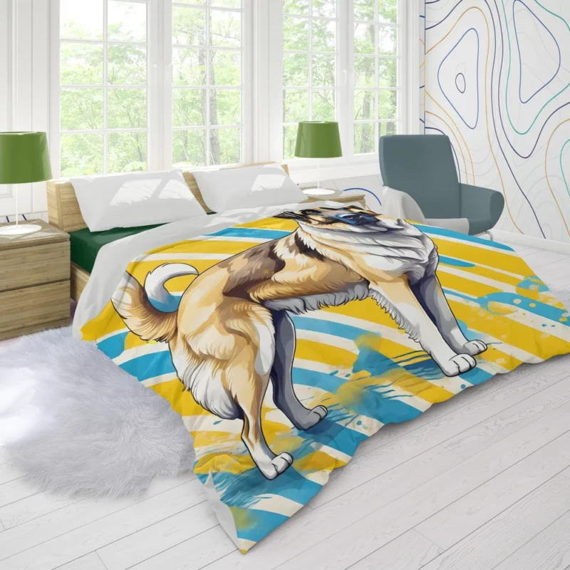 Fearless Anatolian Guardian Dog Valor Duvet Cover