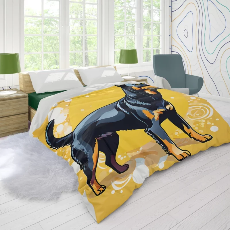 Fearless Guardian Dog Beauceron Strength Duvet Cover