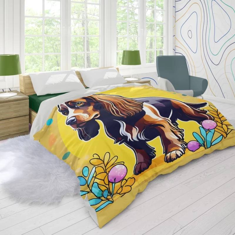 Field Spaniel Birthday Bond Teen Companion Duvet Cover