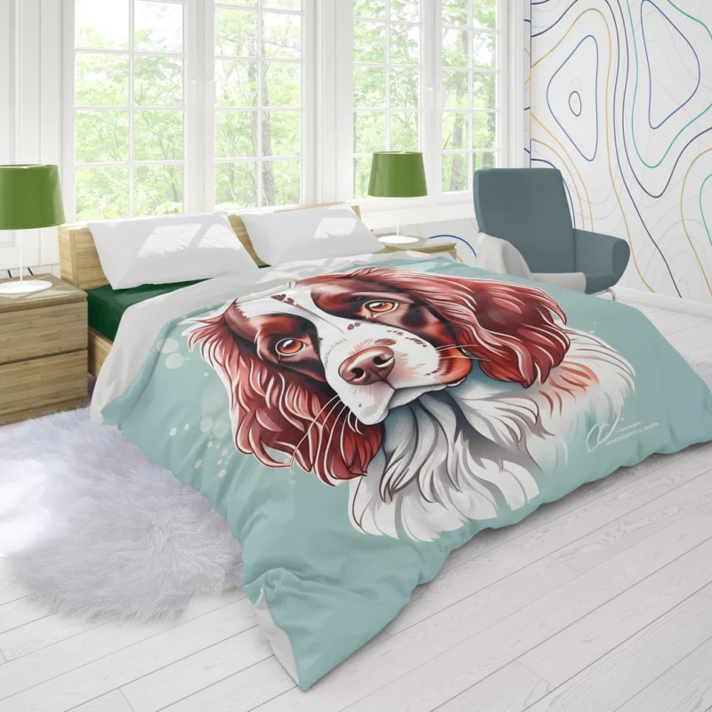 Field Spaniel Dog Playful Charm Teen Joy Duvet Cover