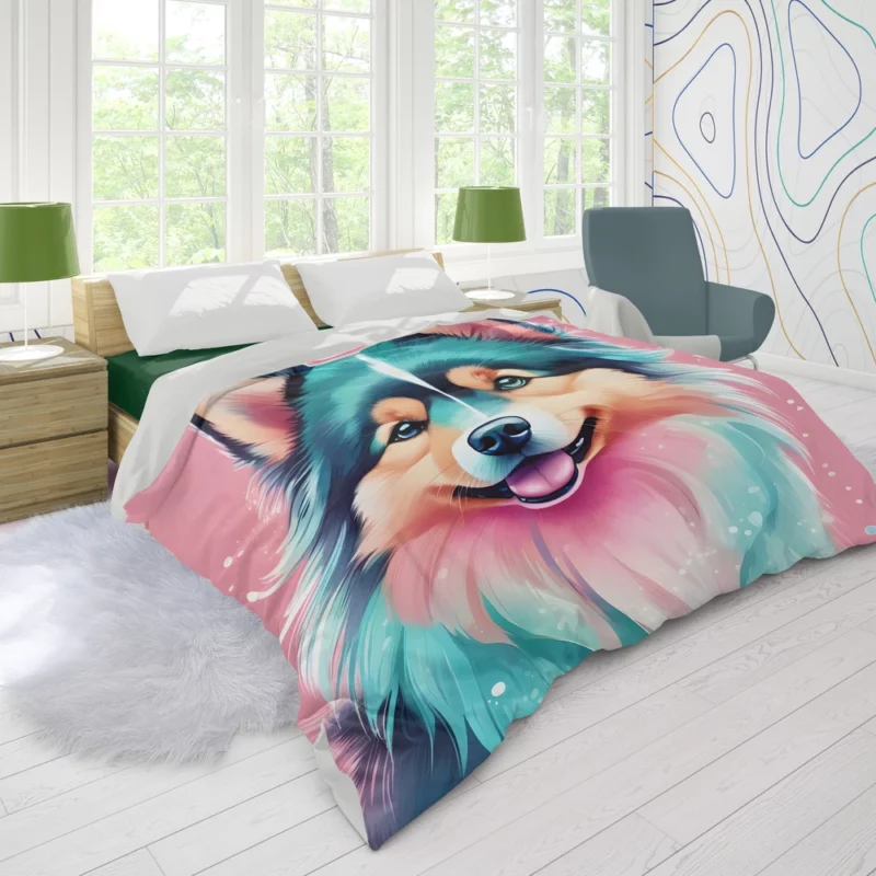 Finnish Lapphund Playful Charm Teen Joy Duvet Cover