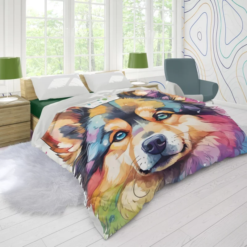 Finnish Lapphund Pup Teen Birthday Surprise Duvet Cover