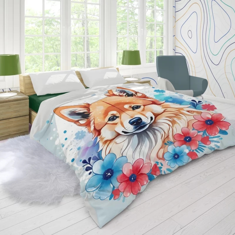 Finnish Spitz Elegance Teen Stylish Gift Duvet Cover