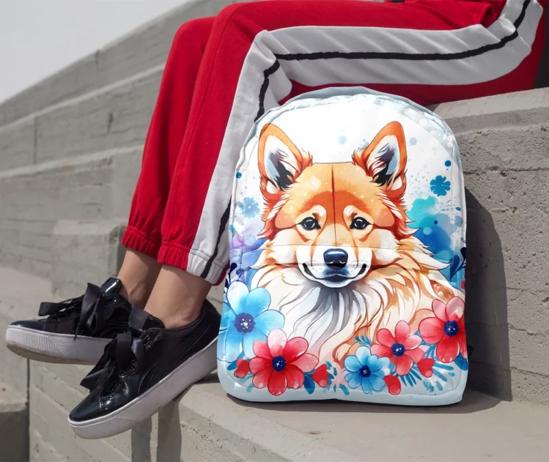 Finnish Spitz Elegance Teen Stylish Gift Minimalist Backpack 1