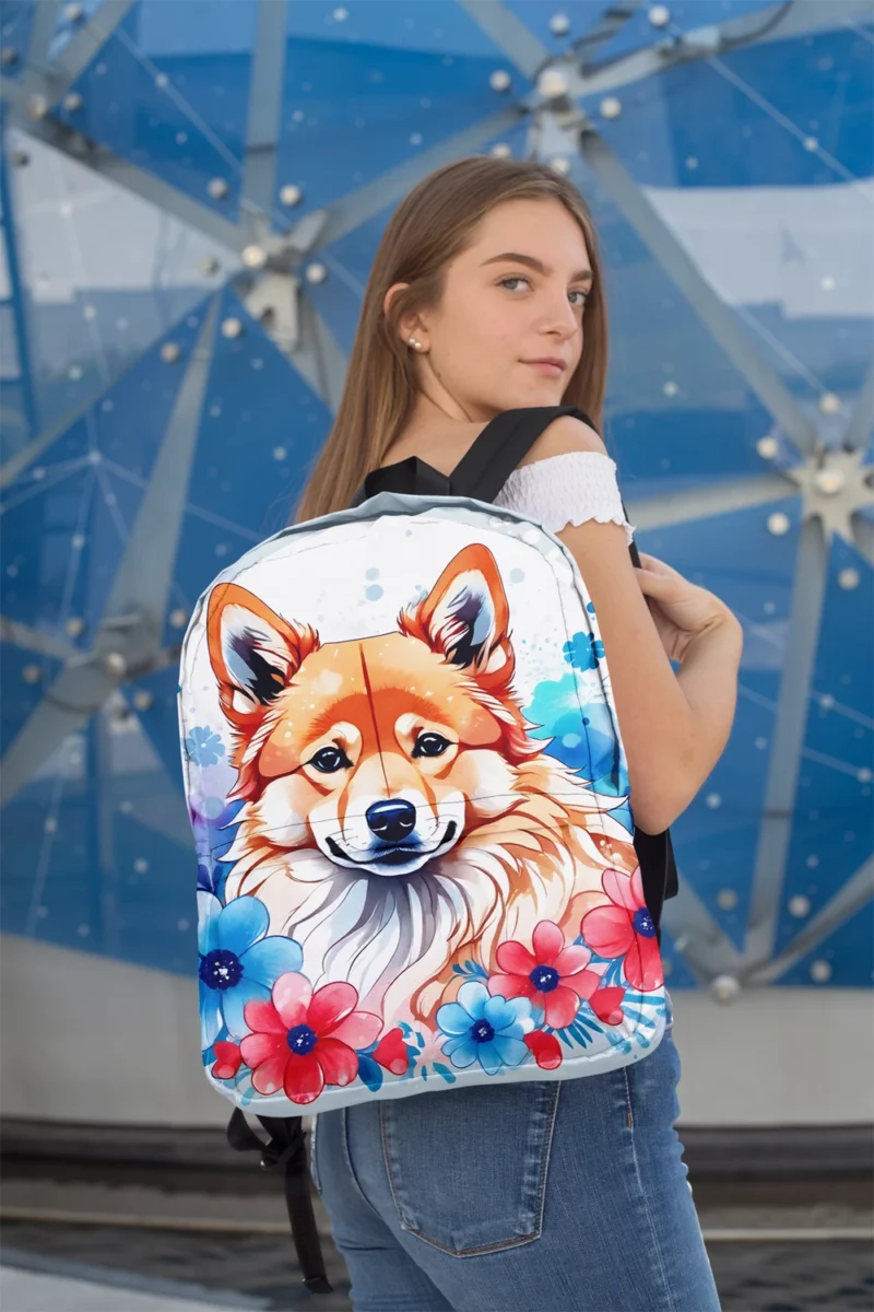 Finnish Spitz Elegance Teen Stylish Gift Minimalist Backpack 2