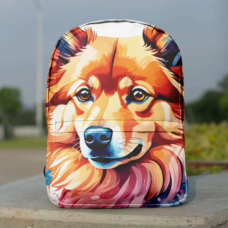 Finnish Spitz Pup Teen Birthday Surprise Minimalist Backpack