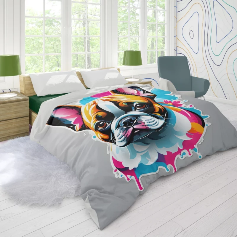 French Bulldog Delight Teen Joyful Surprise Duvet Cover