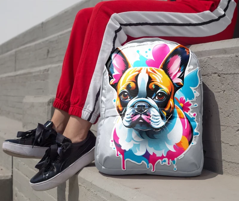 French Bulldog Delight Teen Joyful Surprise Minimalist Backpack 1