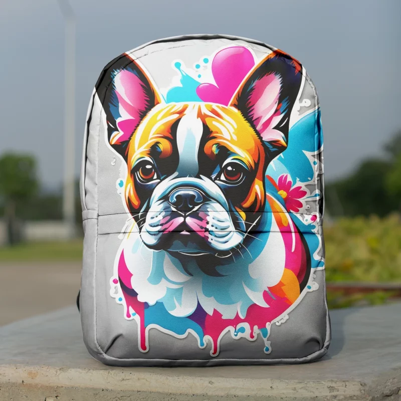 French Bulldog Delight Teen Joyful Surprise Minimalist Backpack