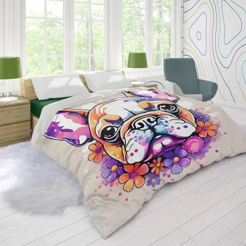 French Bulldog Love Teen Heartfelt Gift Duvet Cover