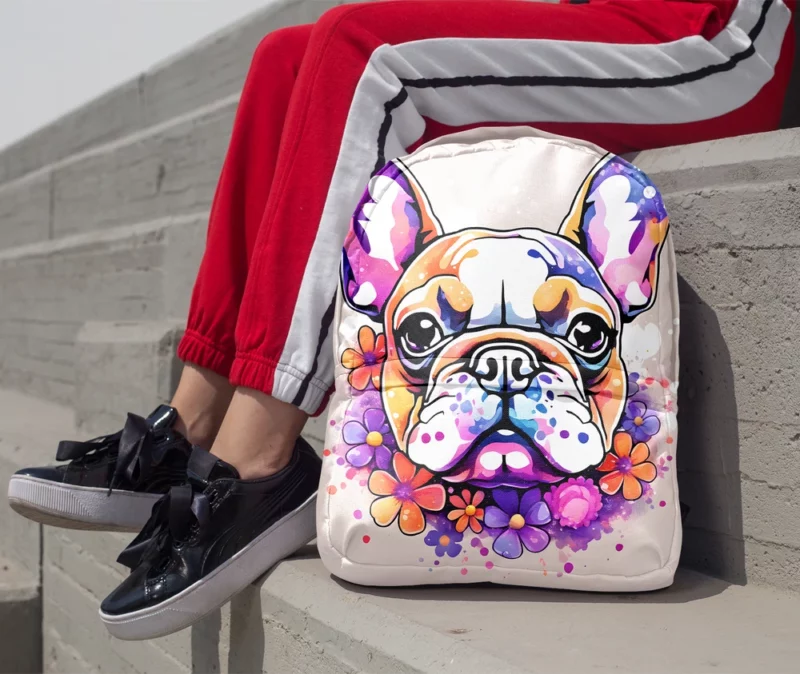 French Bulldog Love Teen Heartfelt Gift Minimalist Backpack 1