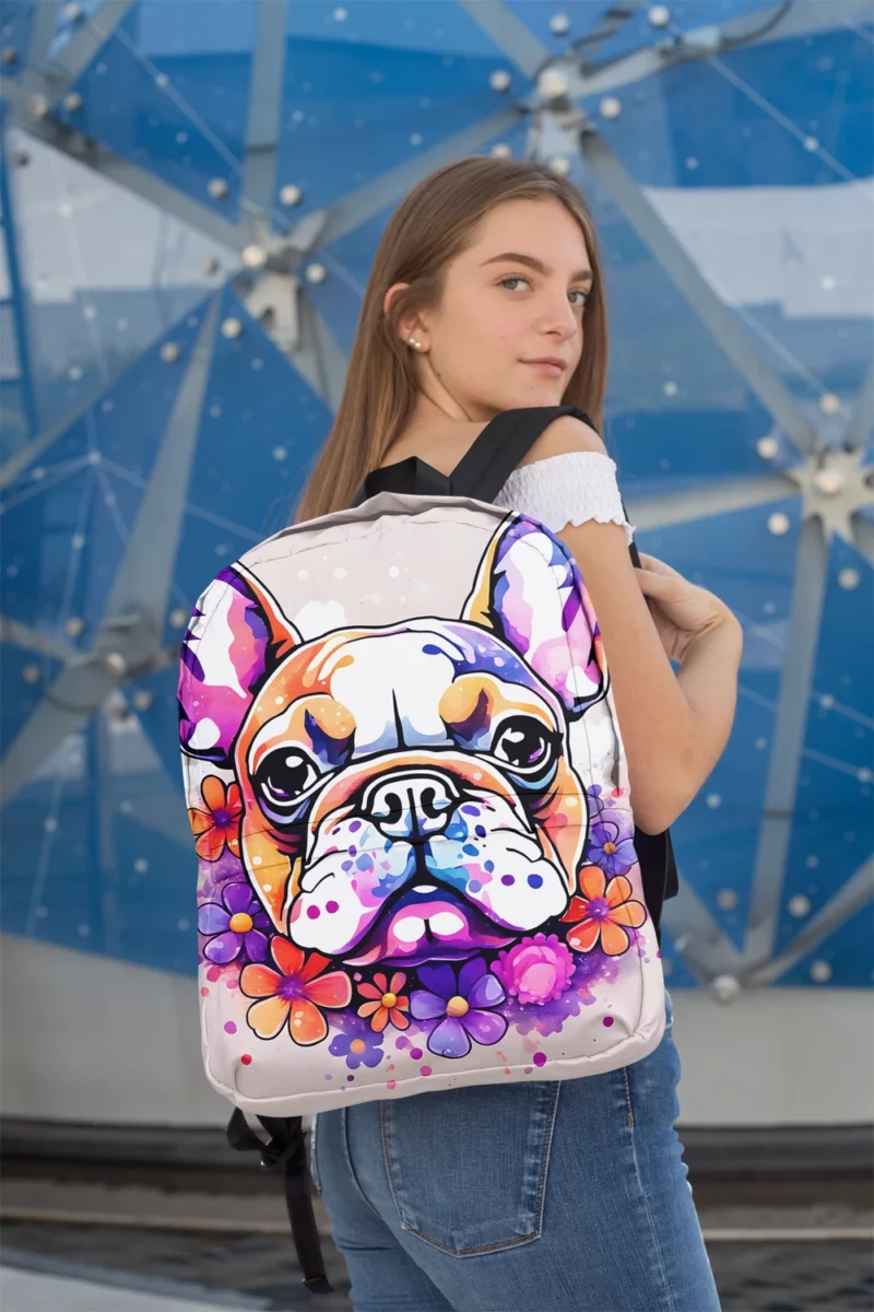 French Bulldog Love Teen Heartfelt Gift Minimalist Backpack 2