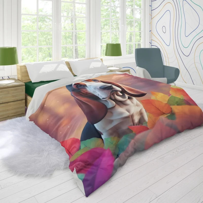 Gentle Basset Hound Dog Companion Duvet Cover