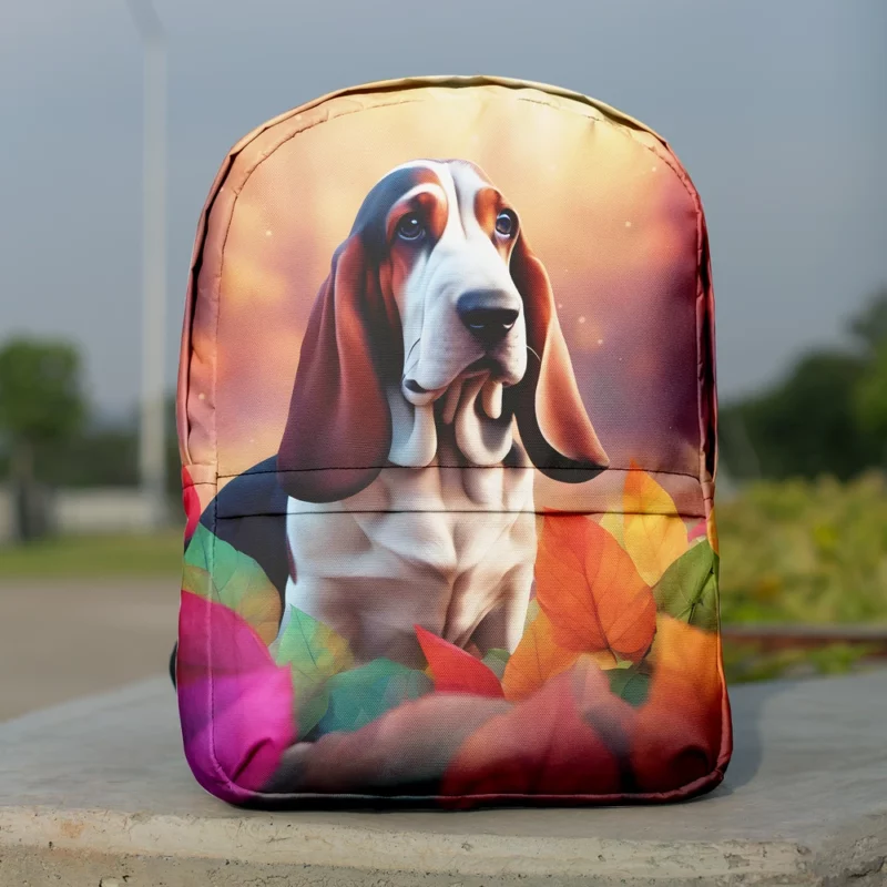 Gentle Basset Hound Dog Companion Minimalist Backpack