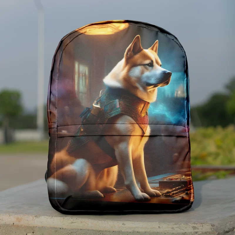 Gentle Giant Akita Dog Heart Minimalist Backpack