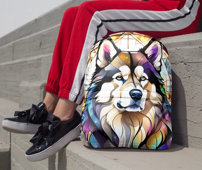 Gentle Giant Alaskan Malamute Dog Heart Minimalist Backpack 1