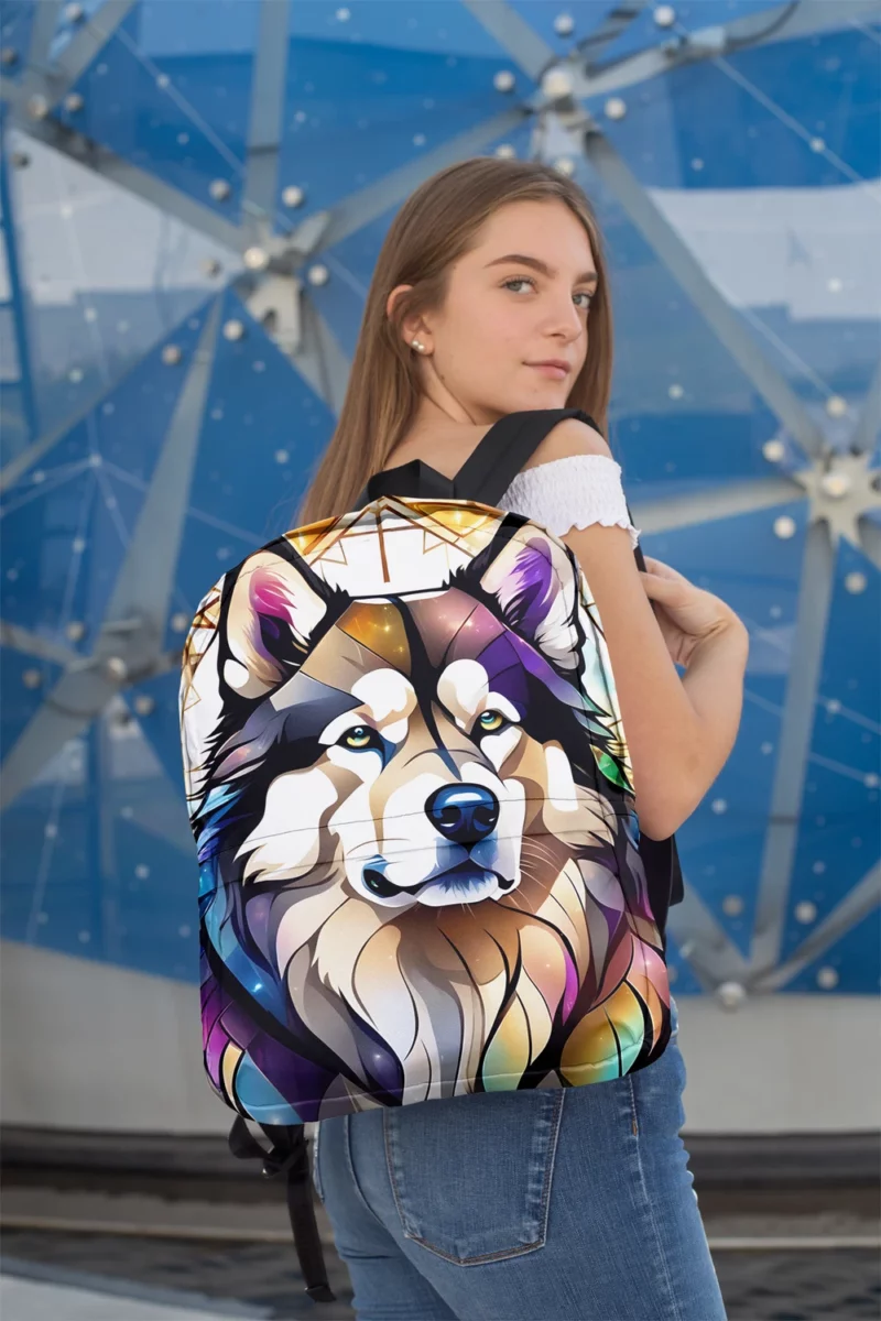 Gentle Giant Alaskan Malamute Dog Heart Minimalist Backpack 2