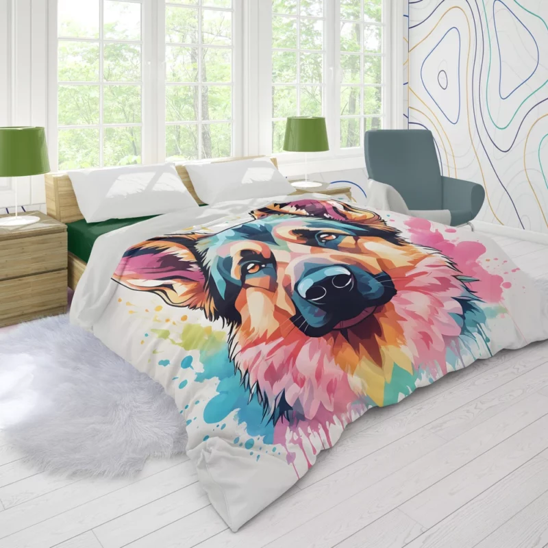 German Shepherd Charm Teen Birthday Joy Duvet Cover