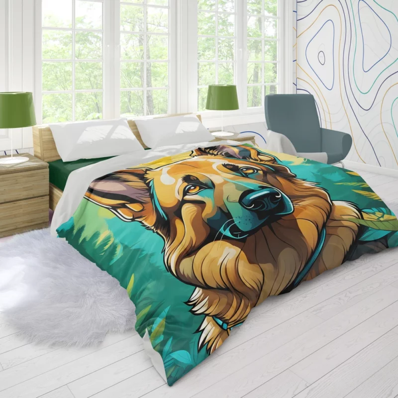 German Shepherd Love Teen Heartfelt Gift Duvet Cover