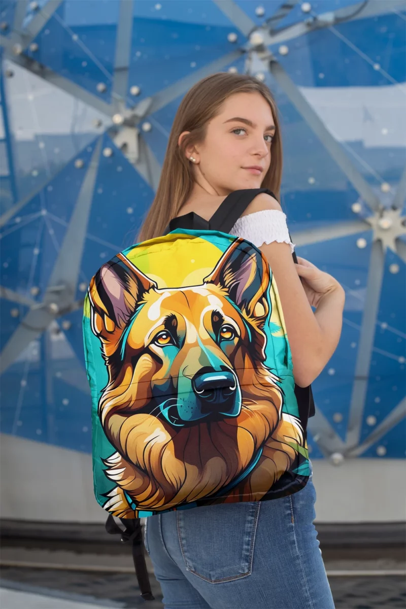 German Shepherd Love Teen Heartfelt Gift Minimalist Backpack 2