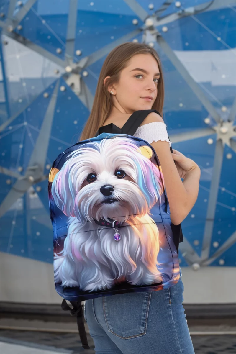 Gifted Havanese Surprise Joyful Dog Minimalist Backpack 2