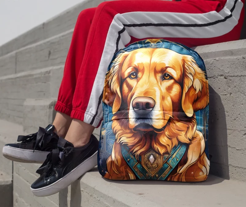 Golden Retriever Birthday Bond Teen Companion Minimalist Backpack 1