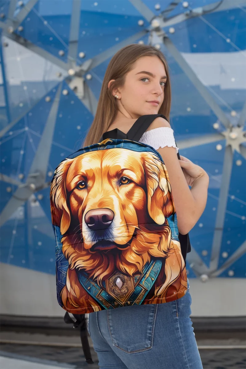 Golden Retriever Birthday Bond Teen Companion Minimalist Backpack 2