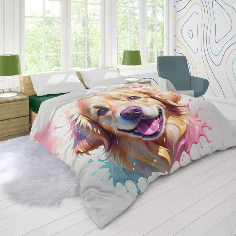 Golden Retriever Charm Teen Birthday Joy Duvet Cover