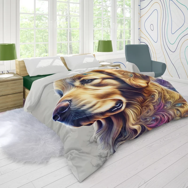 Golden Retriever Delight Teen Joyful Surprise Duvet Cover