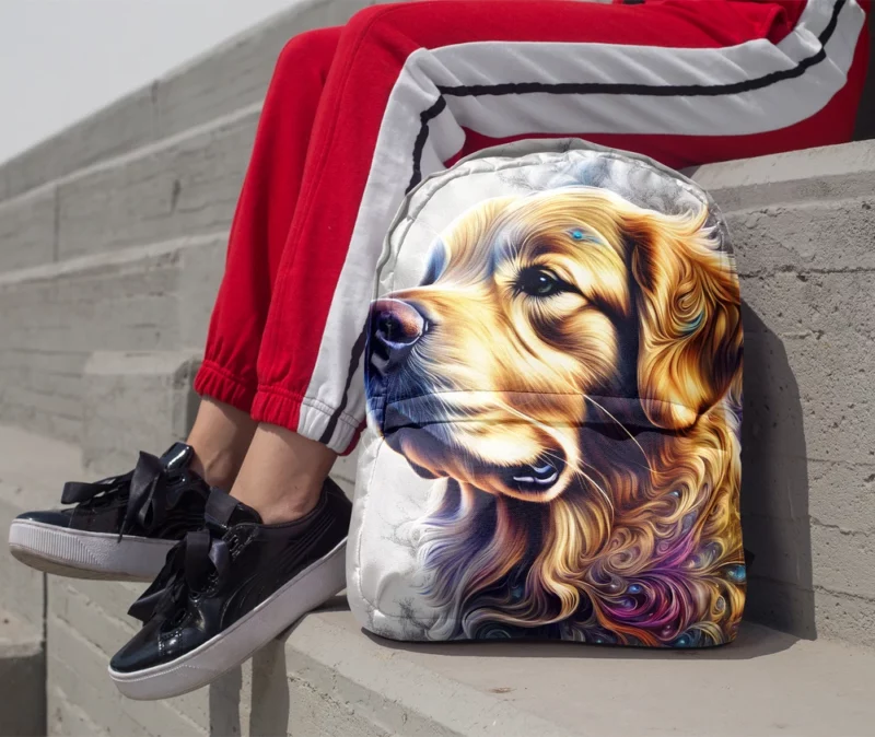 Golden Retriever Delight Teen Joyful Surprise Minimalist Backpack 1