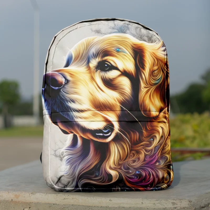 Golden Retriever Delight Teen Joyful Surprise Minimalist Backpack