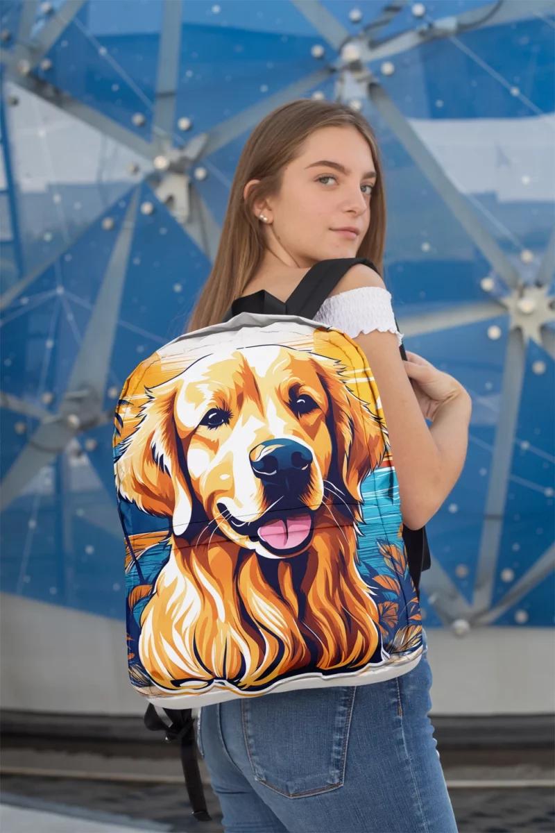 Golden Retriever Love Teen Heartfelt Gift Minimalist Backpack 2