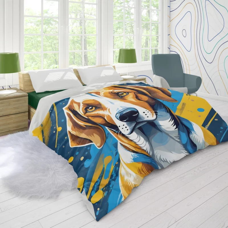 Graceful American Foxhound Beauty Dog Poise Duvet Cover