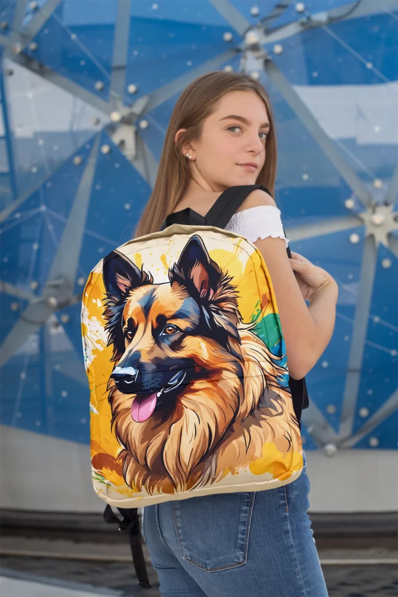 Graceful Belgian Tervuren Dog Performer Minimalist Backpack 2