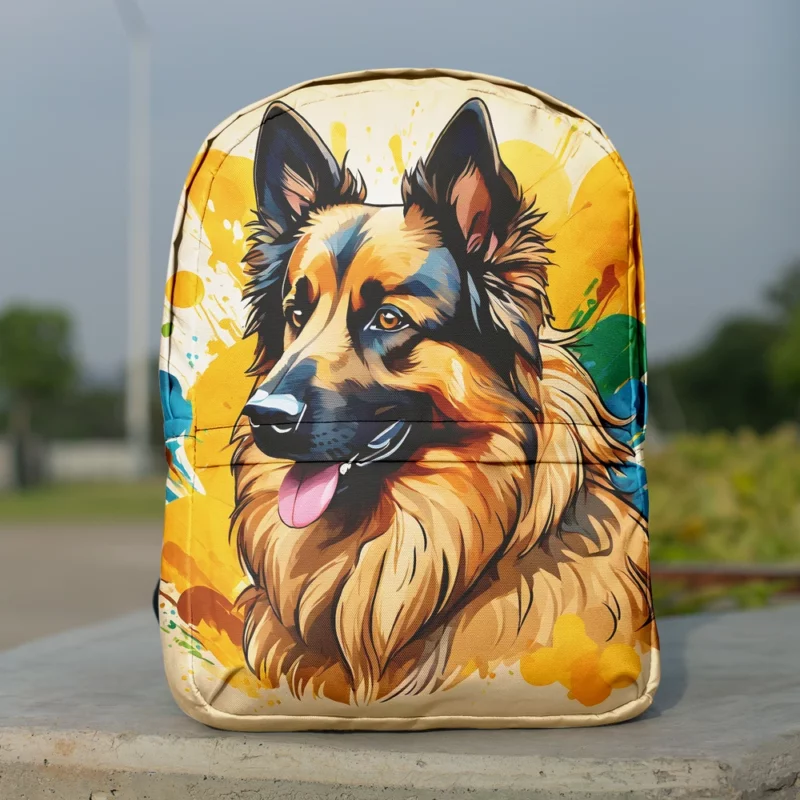 Graceful Belgian Tervuren Dog Performer Minimalist Backpack