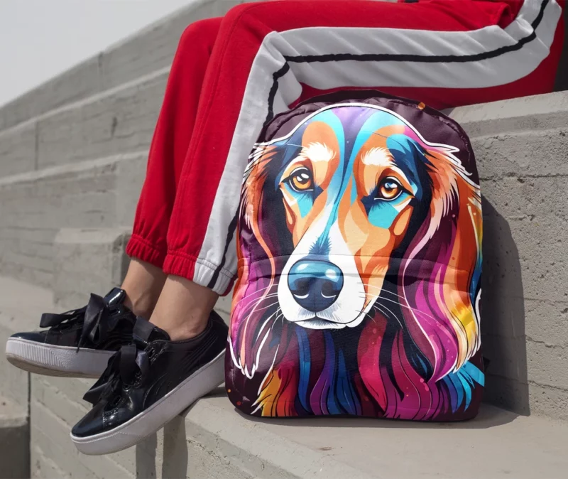 Graceful Hound Saluki Companion Dog Minimalist Backpack 1