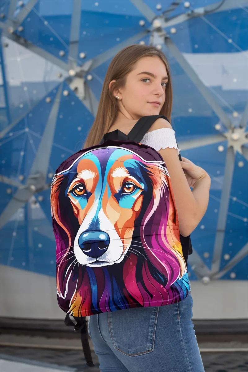 Graceful Hound Saluki Companion Dog Minimalist Backpack 2