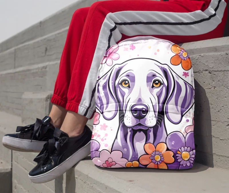 Graceful Weimaraner Sporting Dog Breed Minimalist Backpack 1