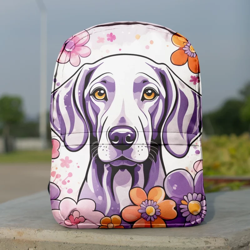 Graceful Weimaraner Sporting Dog Breed Minimalist Backpack