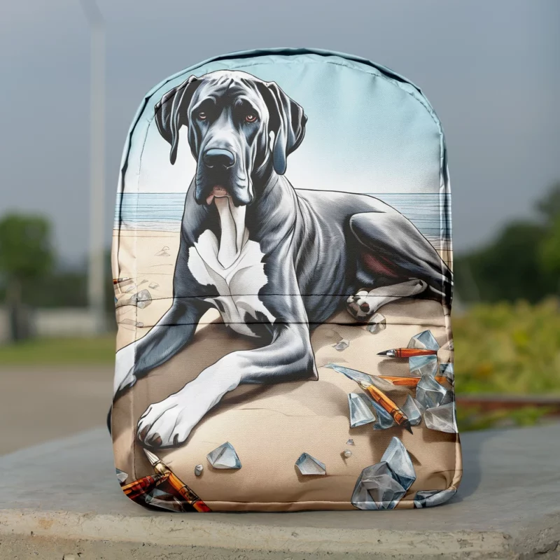 Great Dane Dog Pup Teen Birthday Surprise Minimalist Backpack