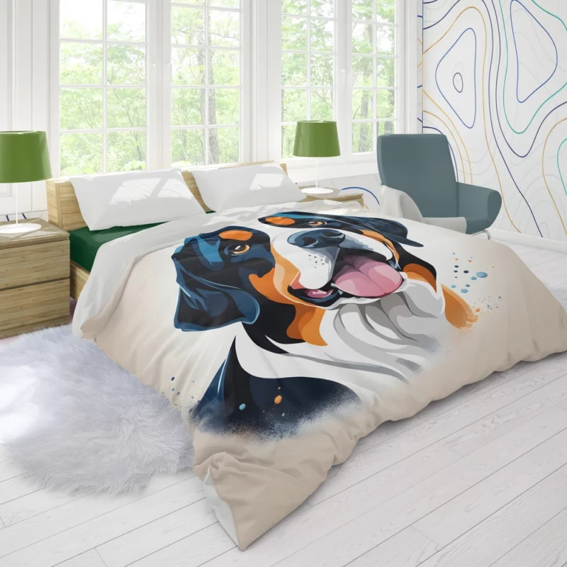 Greater Swiss Mountain Charm Dog Gift Joy Duvet Cover