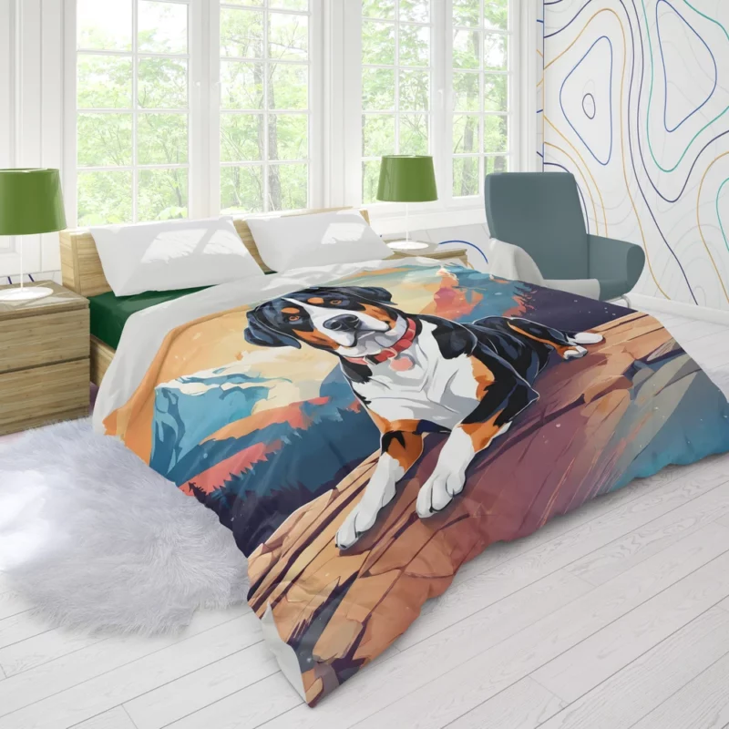 Greater Swiss Mountain Dog Majesty Gift of Joy Duvet Cover