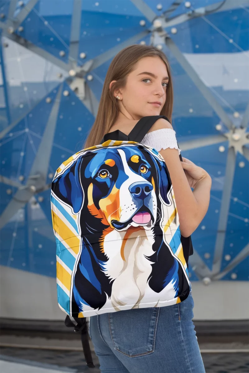 Greater Swiss Mountain Elegance Dog Gift Minimalist Backpack 2