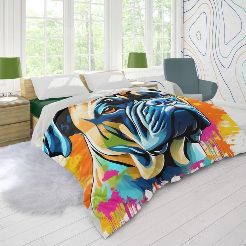 Guardian Bullmastiff Dog Noble Stance Duvet Cover