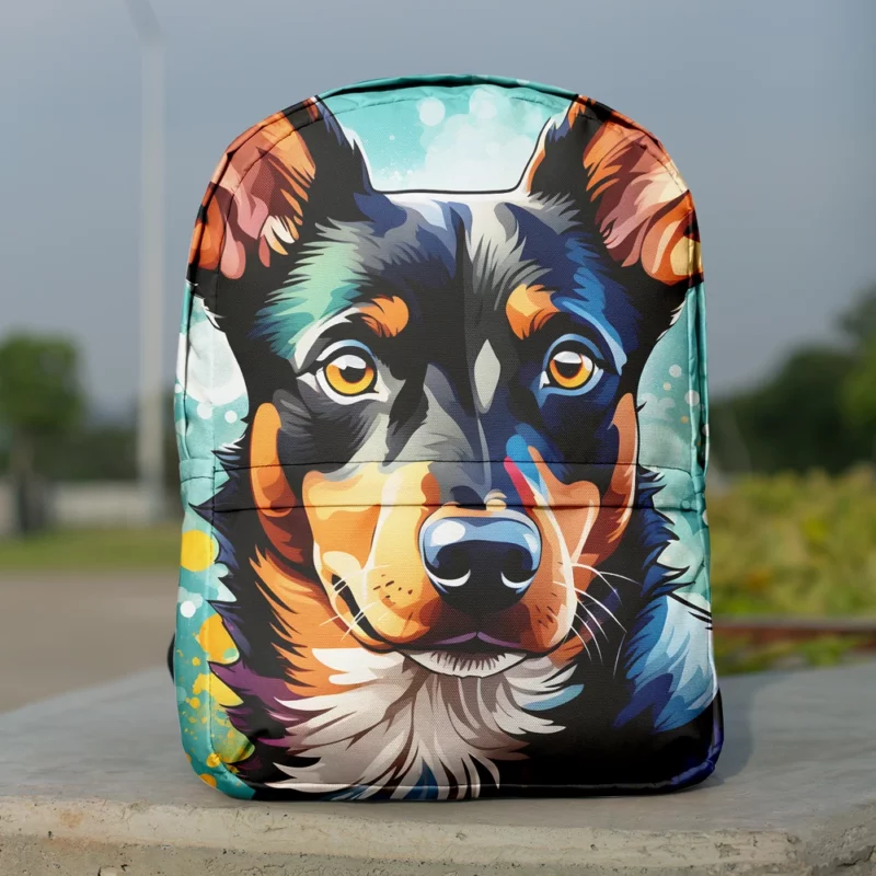 Hardworking Australian Kelpie Dog Canine Diligence Minimalist Backpack