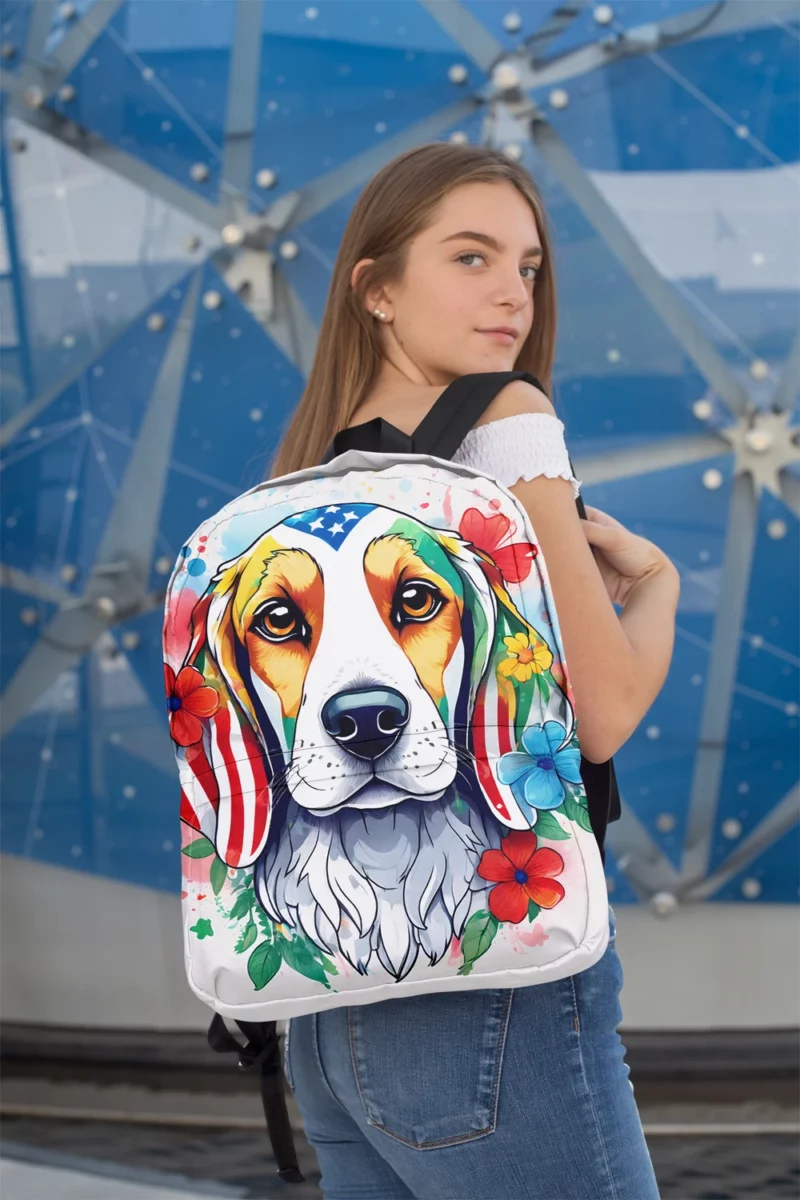 Harrier Birthday Surprise Dog Gift Minimalist Backpack 2