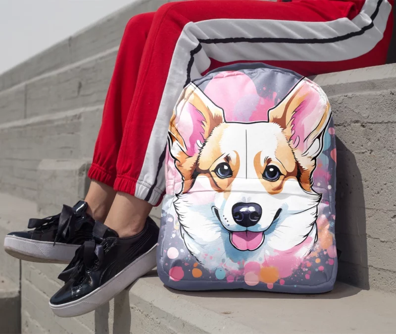 Herding Beauty Welsh Corgi Dog Minimalist Backpack 1